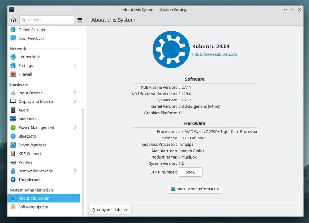 Kubuntu screenshot 1