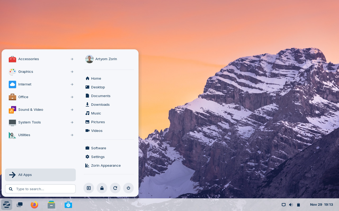 Zorin OS screenshot 1